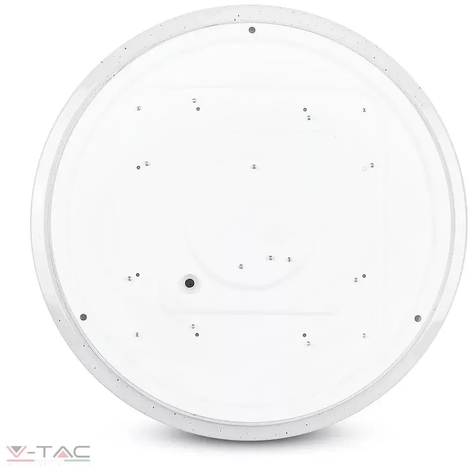 V-Tac 48 Cm 36W LED Csillogó Búrás Kör Mennyezeti Lámpa Állítható Színhőmérséklet -tel 3900 Lumen