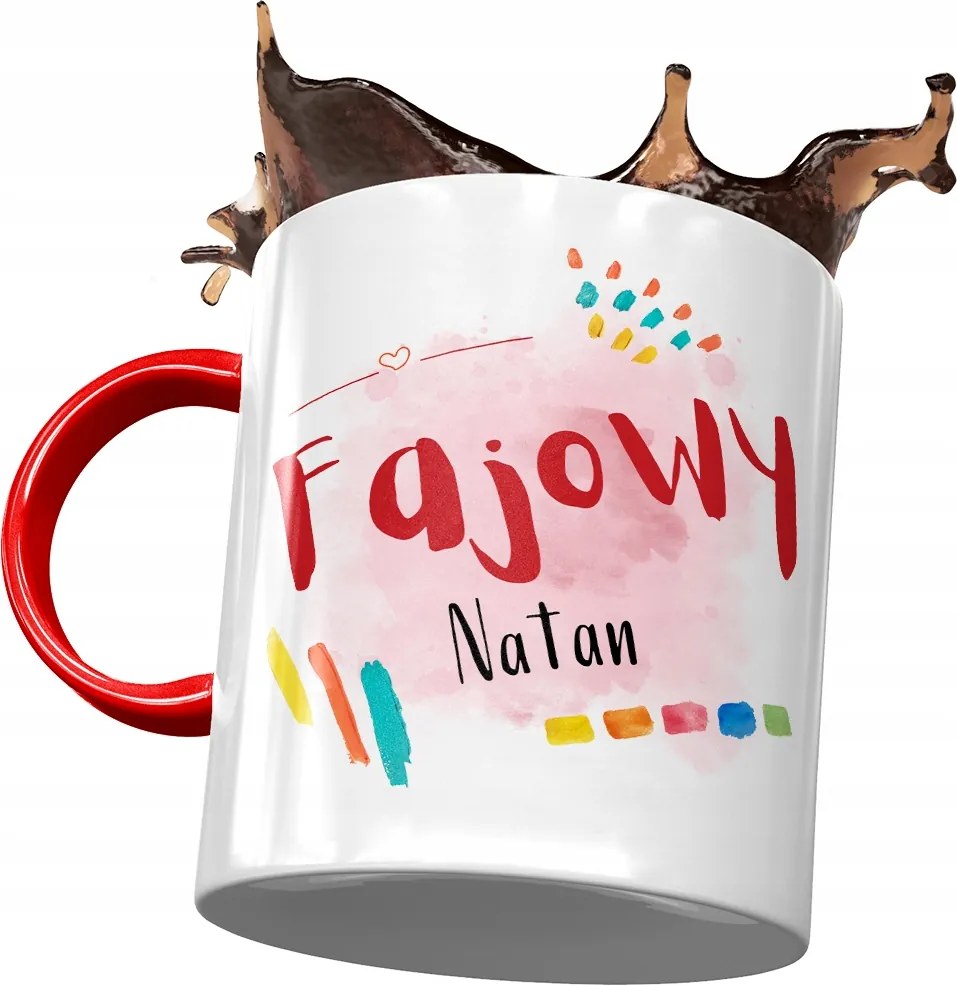 Piros Bögre Nátán Férj Kolléga Ajándék Nyomtatott Fotóval