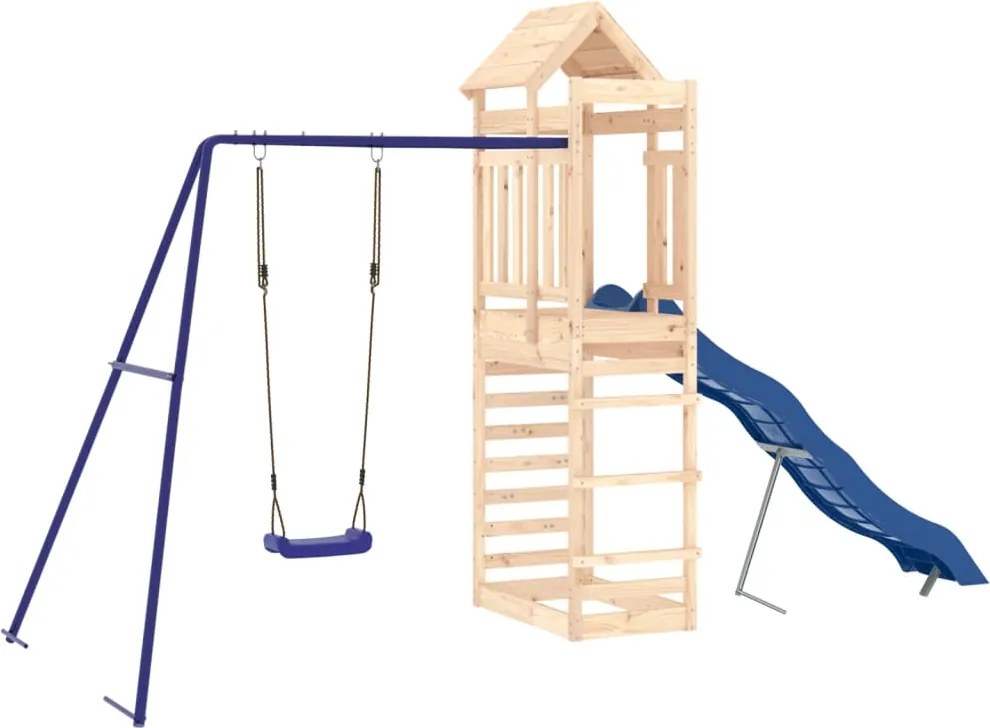 vidaXL tömör fenyőfa kültéri játszószett