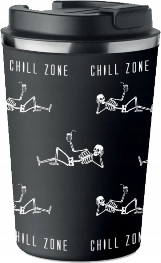 Prémium termo bögre Chill Zone Csontváz mintával 350ml KT_054