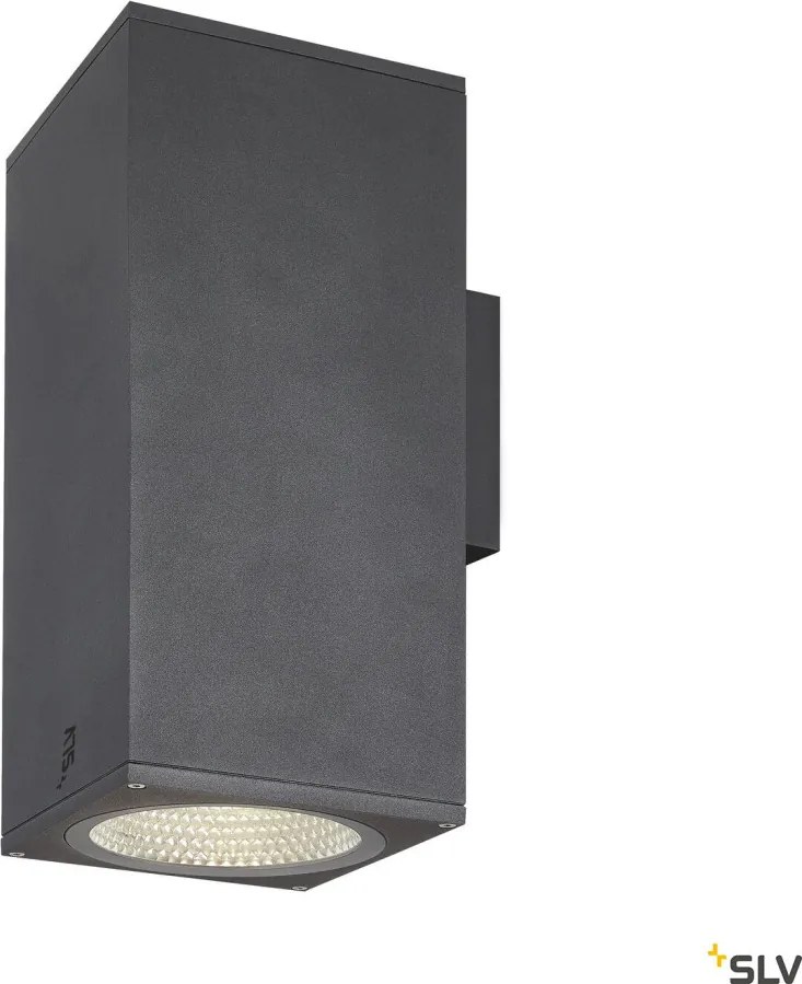 SLV 1003438 ENOLA SQUARE Modern Kültéri Fali Lámpa Antracit, Átlátszó LED IP65