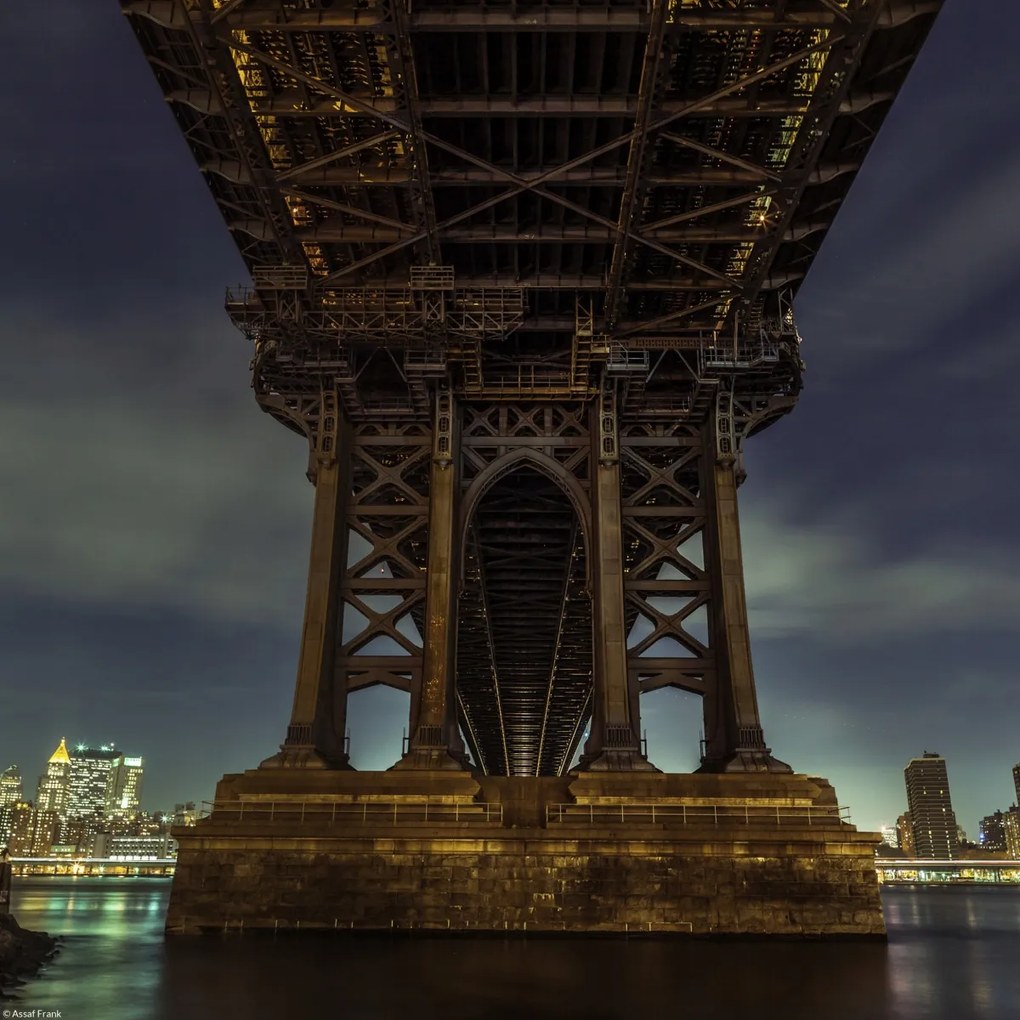 Poszter 30x30cm Manhattan híd a keleti folyó felett, Assaf Frank