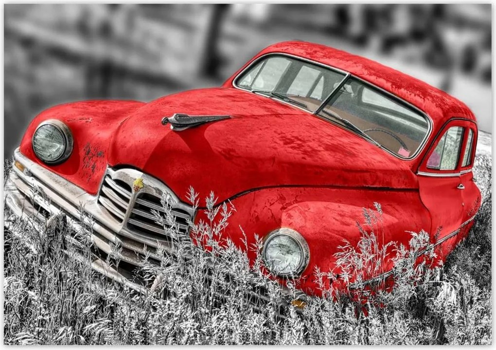 Fotótapéták 312x219 Piros régi autó