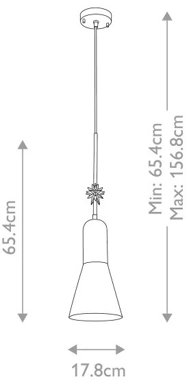 Elstead ETOILE-P-M-MB - Csillár zsinóron ETOILE 1xE27/60W/230V átm. 17,8 cm fekete
