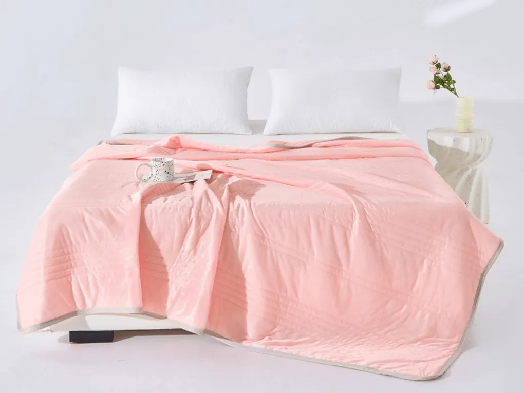 Hűsítő nyári paplan CELIA, lazac színű Méret: 140 x 200 cm