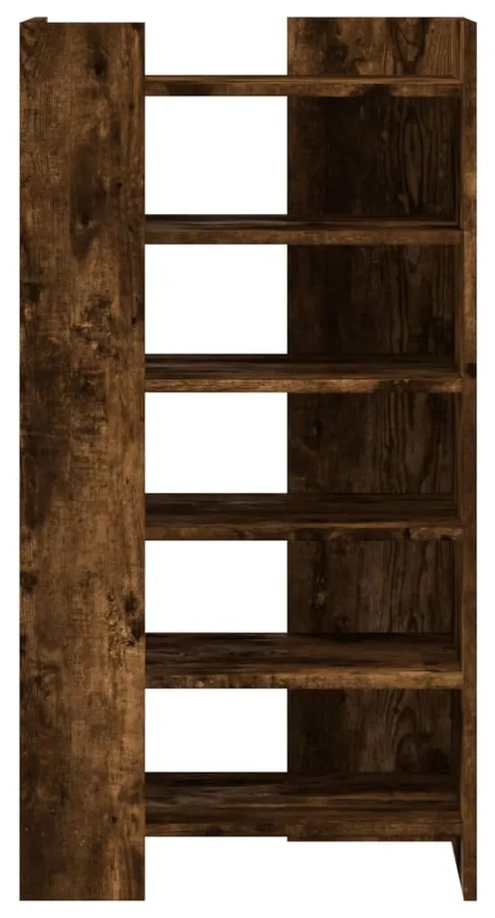 füstös tölgy színű szerelt fa cipőszekrény 52 x 37,5 x 100 cm