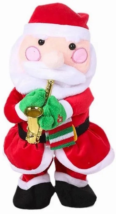 Szaxofonozó Plüss Mikulás Játék Zenél Táncol Karácsonyra Karácsonyi Ajándék 32 Cm