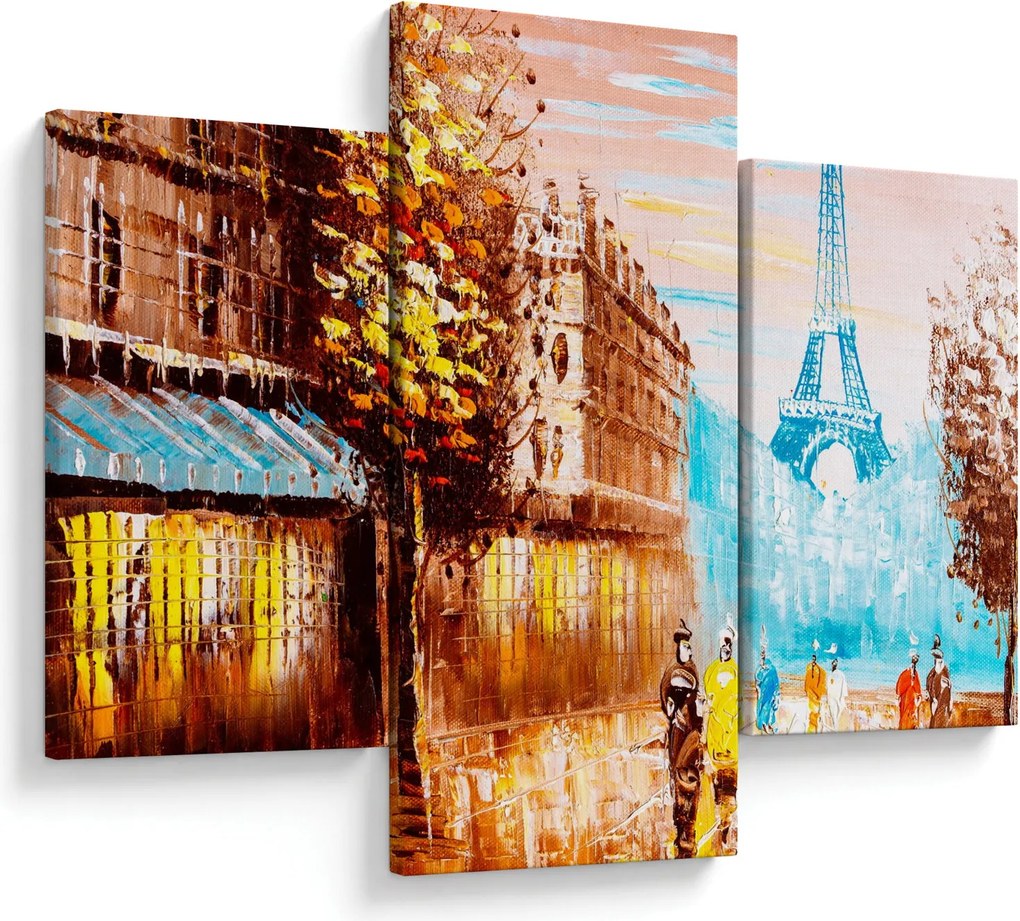 Kép - Esős idő és az Eiffel-torony (90x60 cm)