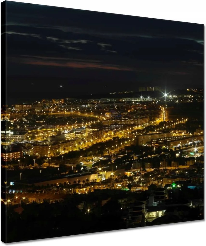Vászonkép 40x40 Tájkép éjszakai felvételen
