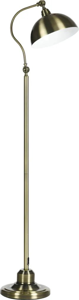 HOMCOM Vintage állólámpa, állítható szöggel, sárgaréz hatású, 42 x 25,5 x 152 cm, bronz