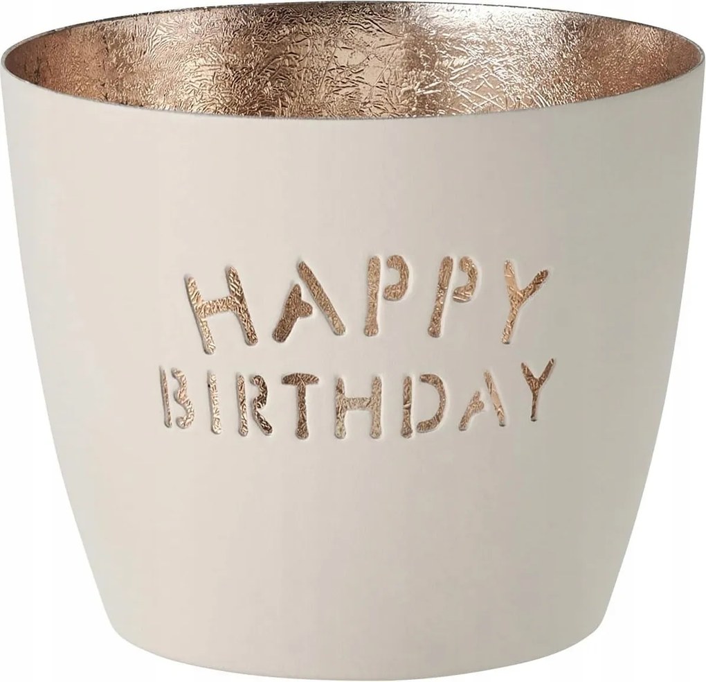 Vas Gyertyatartó Lampion Dekoratív Gyertyatartó"Happy Birthday"