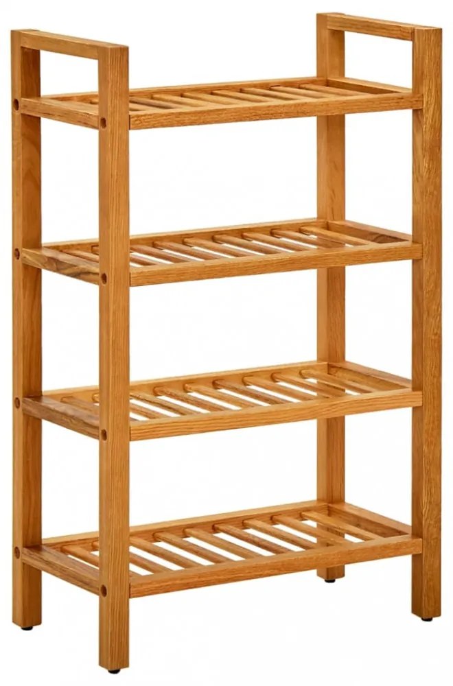 tömör tölgyfa cipőtartó 4 polccal 50 x 27 x 80 cm