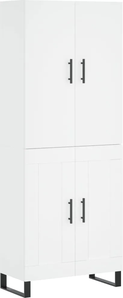 vidaXL fehér szerelt fa magasszekrény 69,5 x 34 x 180 cm