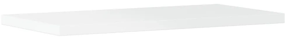 4 db magasfényű fehér szerelt fa könyvespolc 40 x 20 x 1,5 cm
