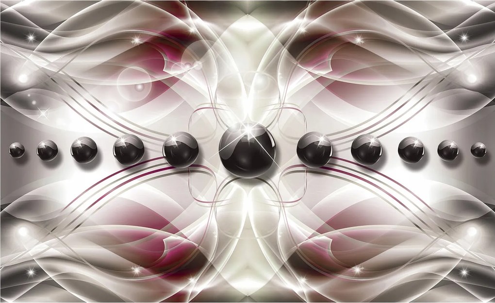 Fotótapéta Fekete gömbök Vinyl absztrakt 254x184 +ragasztó