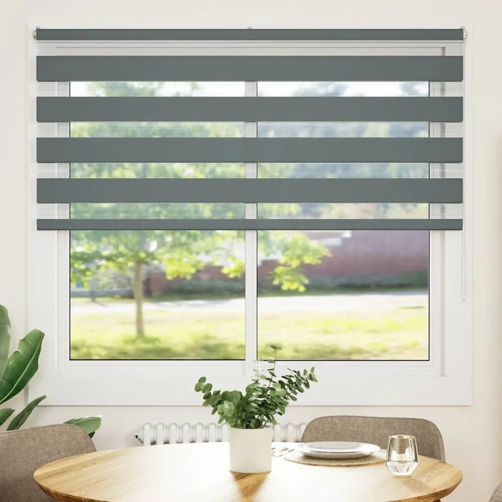 zebrafüggönnyel sötét szürke szövetszélesség 155,9cm poliészter