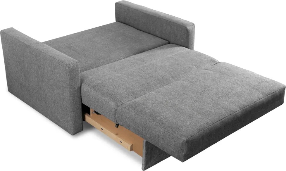 2 db-os szett, kétszemélyes ágyazható fotel szürke színben MILAN 2