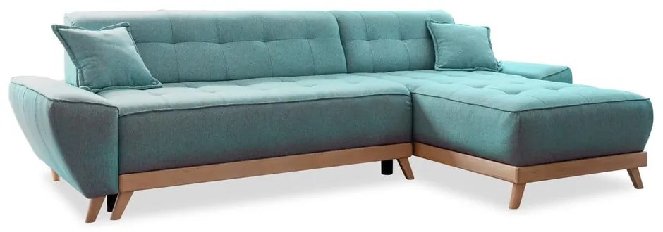 Türkiz kinyitható sarokkanapé (variálható) Dazzling Daisy – Miuform