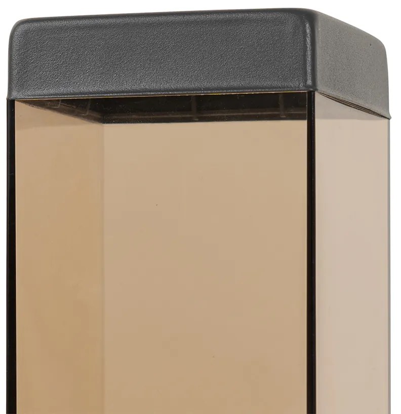 Modern kültéri lámpaoszlop sötétszürke füsttel 45 cm - Malios