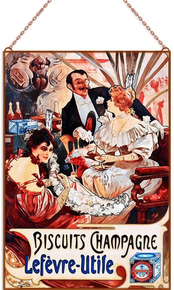 Alphonse Mucha - Biscuits üvegkép, falikép
