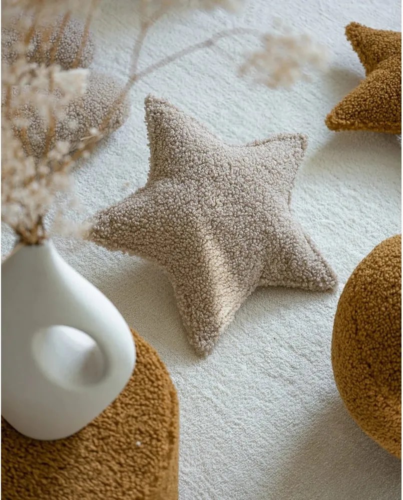 Világosbarna buklé párna gyerek kanapéhoz Star – Wigiwama