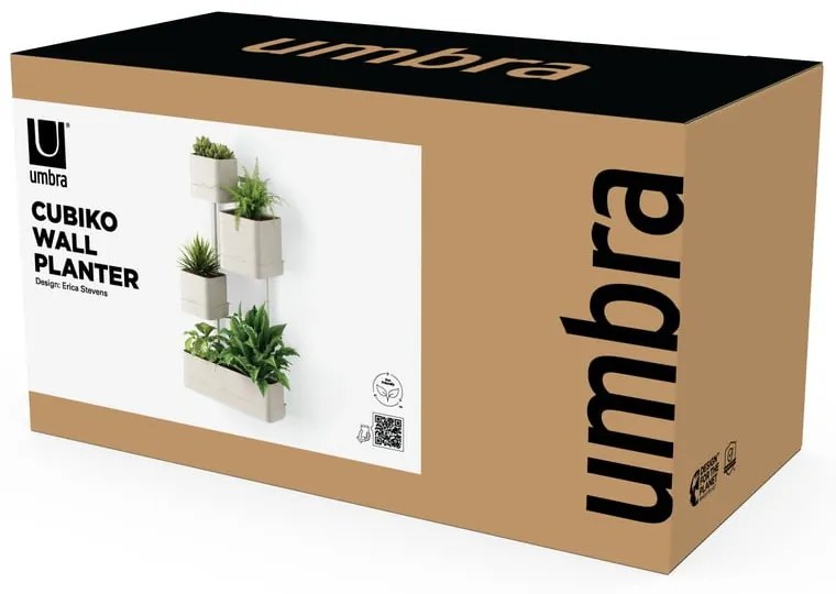 Műanyag függő virágcserép készlet fűszernövényekhez, 4 db-os Cubiko – Umbra