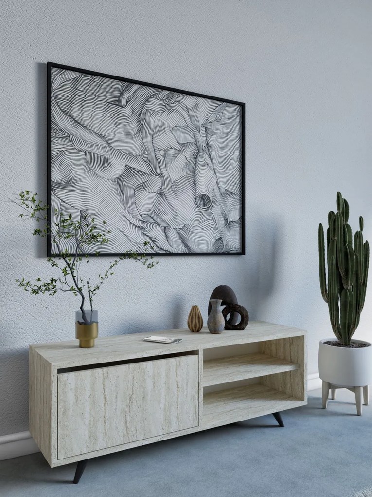 Maku TV-állvány, travertin, 120 cm