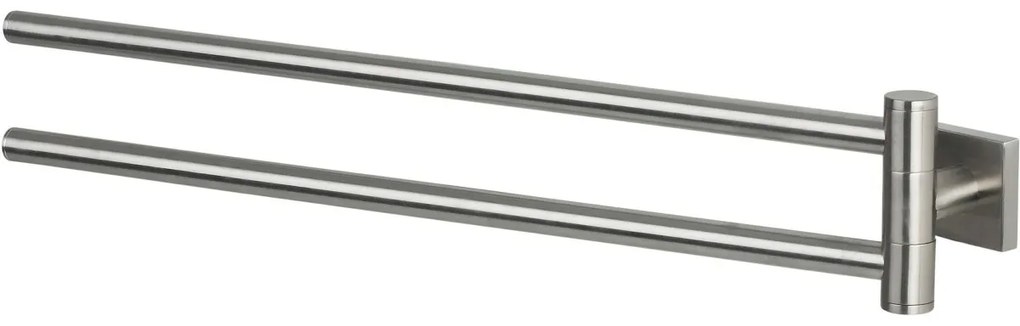 Spirella Nyo 45,5 x 5 cm dupla falra szerelhetőtörülközőtartó, csiszolt rozsdamentes acél