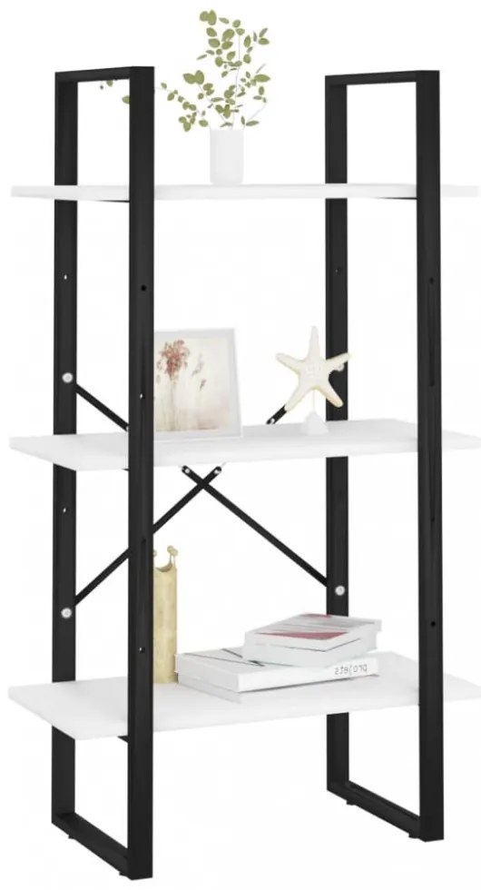 fehér forgácslap tárolópolc 60 x 30 x 105 cm