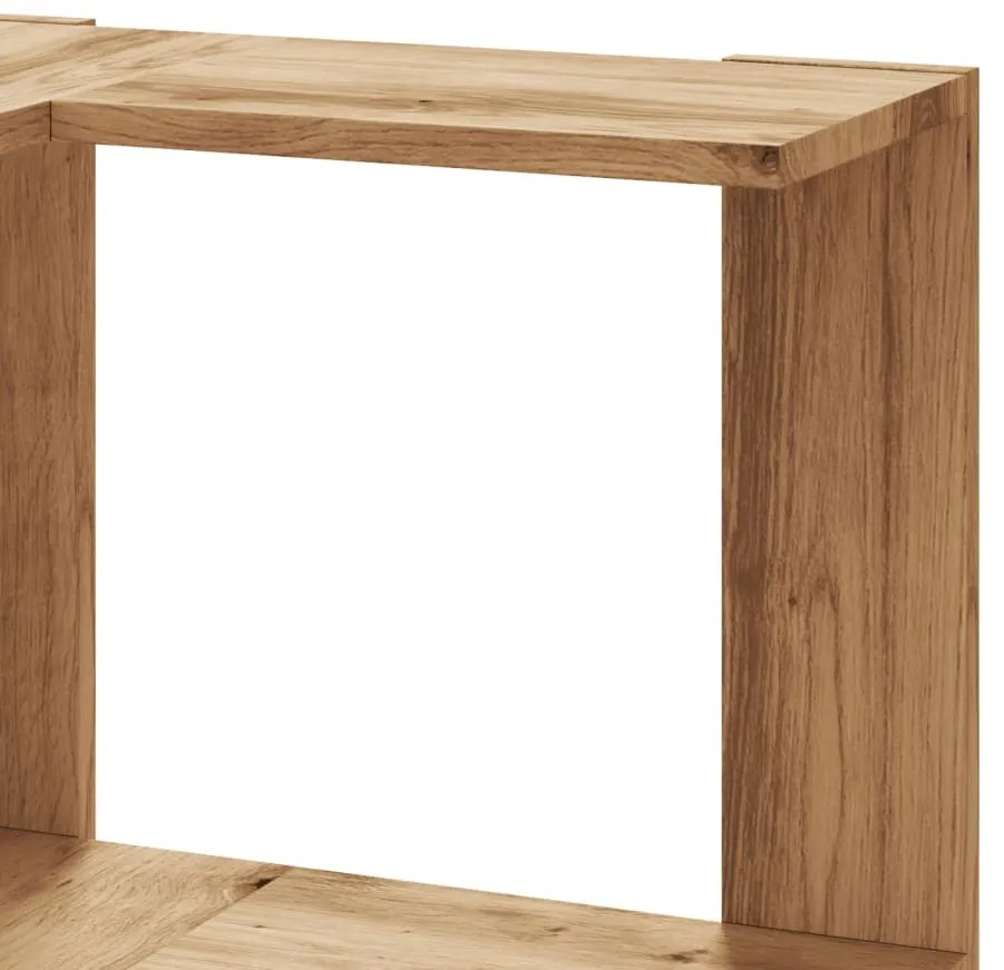 3 szintes szerelt fa sarok könyvespolc 50 x 50 x 102 cm