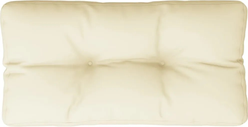 vidaXL krémszínű szövet raklappárna 80 x 40 x 12 cm