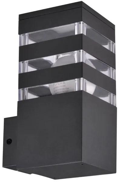 TEKSAS kültéri fali lámpa 1xE27/12W/230V IP44 antracit