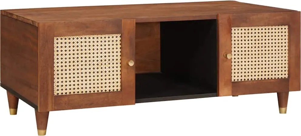 vidaXL Dohányzóasztal 100 x 54 x 40 cm Tömör Mangófát