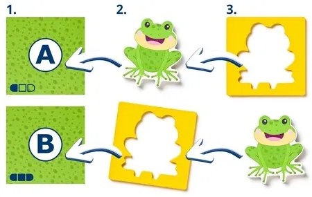 Woody Puzzle állatokkal, formák-színek