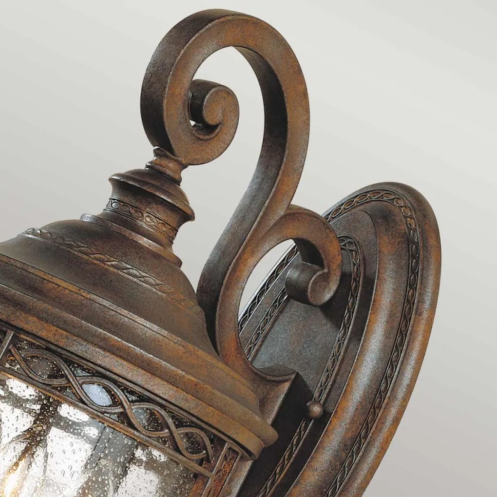ELSTEAD FE-EB2-M-BRB ENGLISH BRIDLE Klasszikus Kültéri Fali Lámpa Antik Bronz, Átlátszó E14 IP44