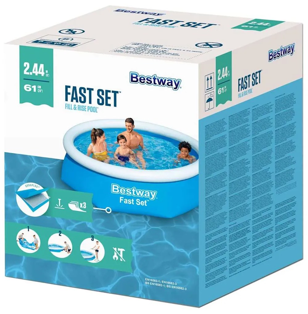 Bestway Fast Set felfújható kerek medence 244 x 61 cm