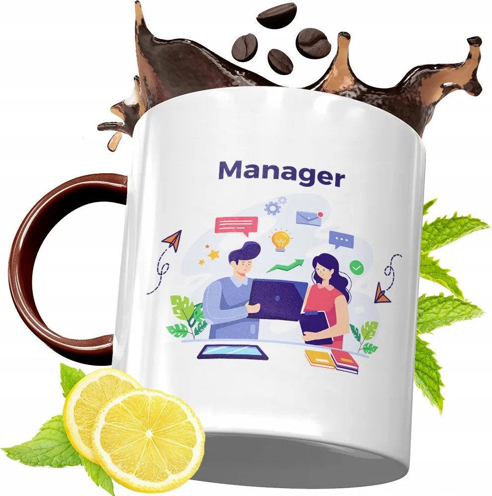 Bordó Bögre Menedzsernek Születésnapi Ajándék fényképes nyomtatással