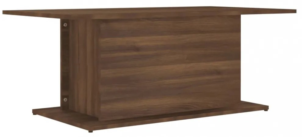 barna tölgyszínű szerelt fa dohányzóasztal 102x55,5x40 cm