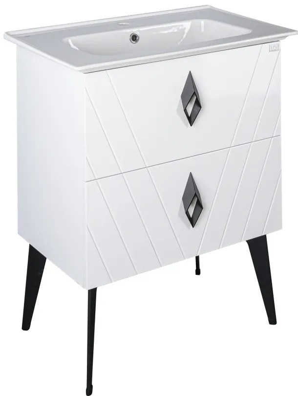 TMP KEOPS álló fürdőszobabútor - CeraStyle BLUE 70 - 42200 mosdóval - 70 x 47 cm