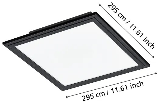 Eglo 900817 - LED Mennyezeti lámpa SALOBRENA LED/14W/230V 30x30 cm fekete