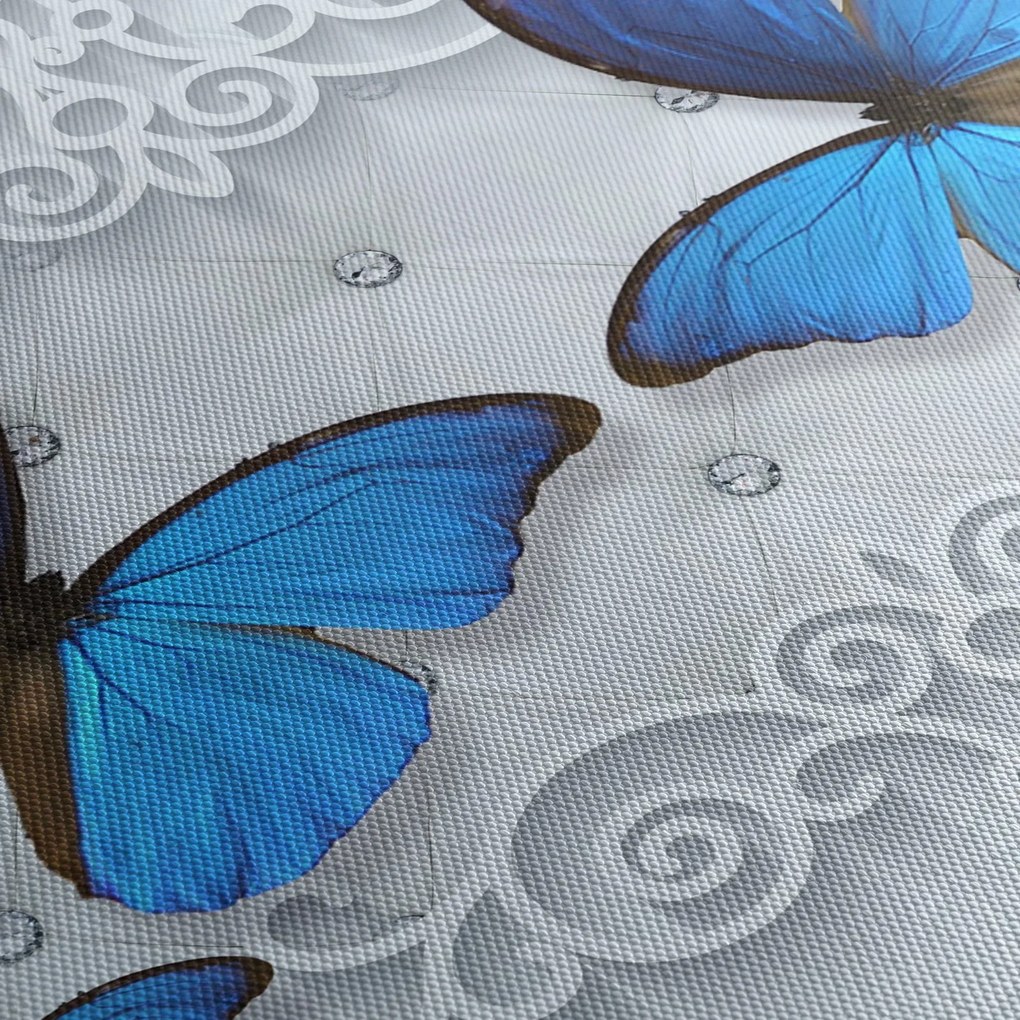 Kép - kék pillangók (120x50 cm)