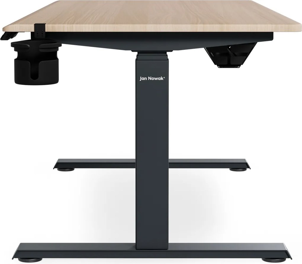 Elektromos íróasztal magasságállítással ergonomikus antracit/sonoma tölgy,1400x700 mm: ARIA
