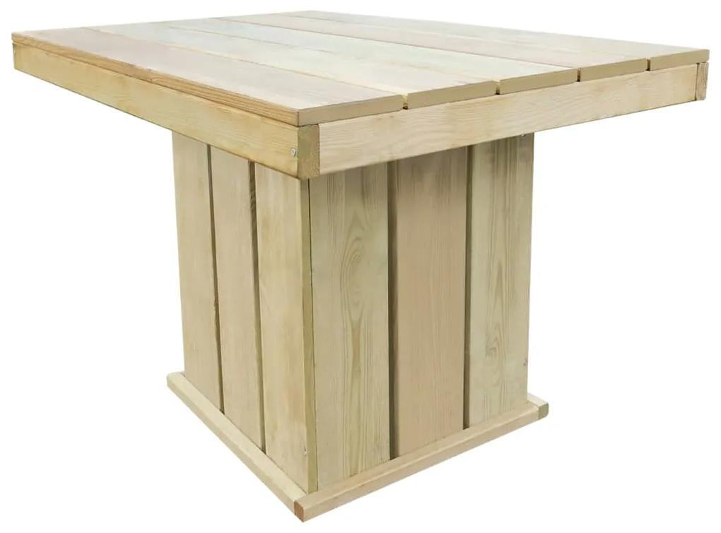 vidaXL impregnált fenyőfa kerti asztal 110 x 75 x 74 cm