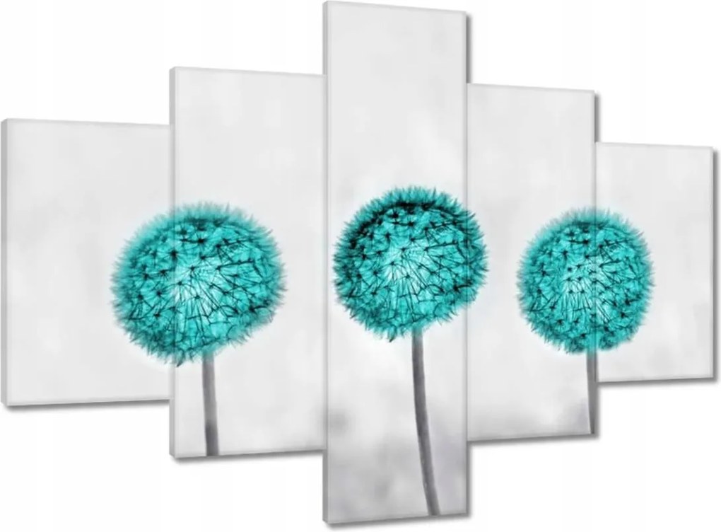 Vászonkép 100x70 Türkiz pitypang virág