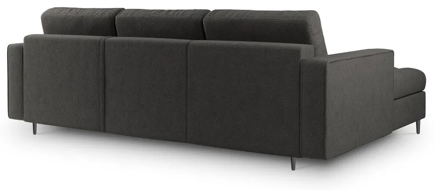 Santo sötétszürke kinyitható sarokkanapé, bal oldali - Milo Casa