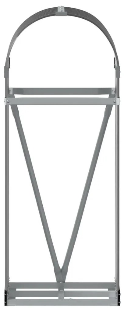 antracit színű horganyzott acél fatörzstartó 40 x 45 x 100 cm