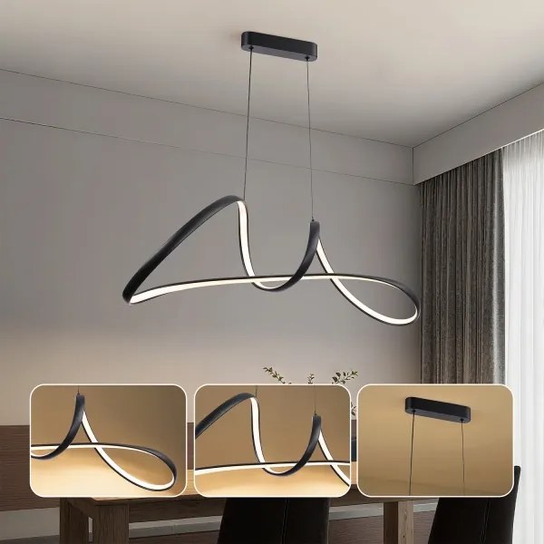 Brilagi-LED Dimmelhető TWISTER kábeles LED/60W/230V 3000-6000K fekete + távirányító