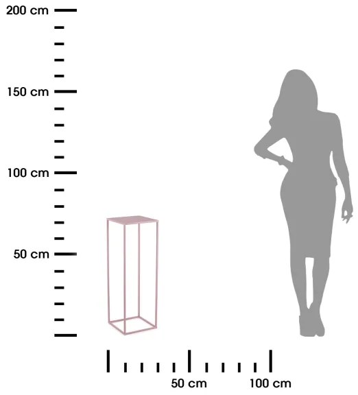 Virágállvány 70x24 cm rózsaszín