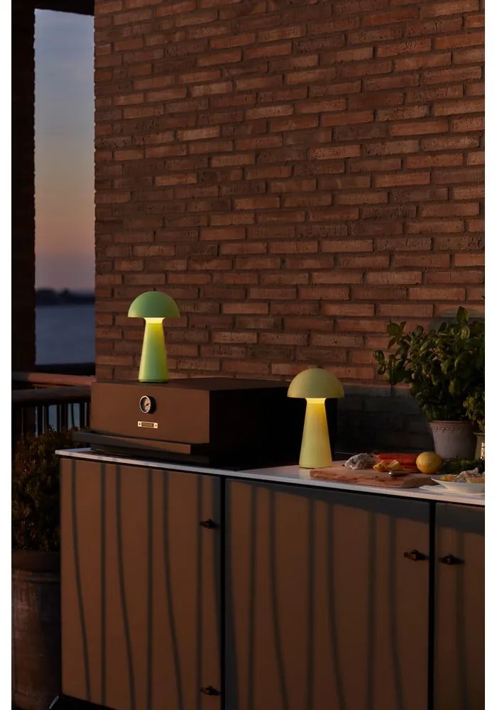 Zöld LED asztali lámpa távirányítóval (magasság 28 cm) Sam – Sirius