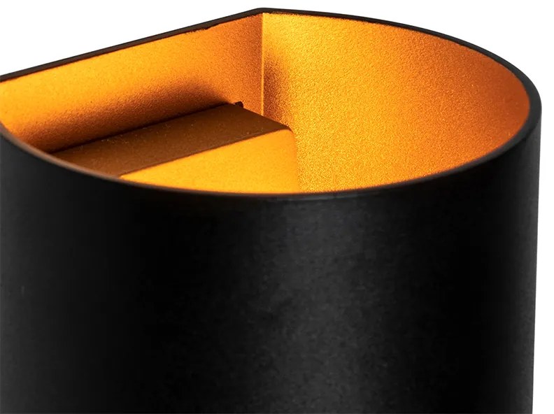 Modern fali lámpa fekete rézzel - Sabbio